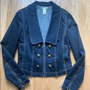 Cache denim blazer jacket sz M